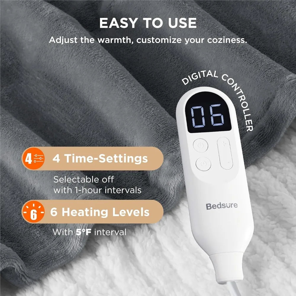 Instant Warmth Luxury Electric Heated Blanket – Ultra-Soft Comfort for Cold Winter Nights