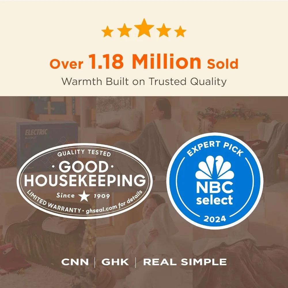 Instant Warmth Luxury Electric Heated Blanket – Ultra-Soft Comfort for Cold Winter Nights